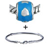 Blue With Hearts Round Bracelet Combination