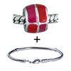 Red And Fuchsia Pink Bracelet Combination