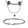  Chain  Linked Antique Finished Pewter Bracelet Combination