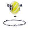 White Parallel Waveline Bracelet Combination