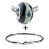  Light  Green Circle Blue Dots Bracelet Combination