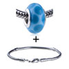 Sea  Blue  Dotted Slim Bracelet Combination