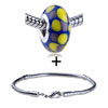 Yellow And Purple Dots Slim Bracelet Combination