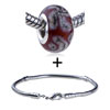 Black And White Scratchy Line Slim Bracelet Combination