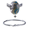 Turquoise  And Golden Speckles Slim Bracelet Combination