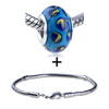 Dark  Blue  And Yellow Pattern Slim Bracelet Combination