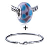 Pale  Blue  Dotted Slim Bracelet Combination