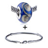 Ivory White Dots And Waveline Slim Bracelet Combination