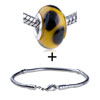 Dark Brown Egg Pattern Slim Bracelet Combination