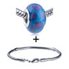 Grey Violet Dots Slim Bracelet Combination