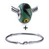 Yellow And  Black  Circle Slim Bracelet Combination
