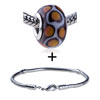 Egg Yellow Dotted Slim Black Bracelet Combination