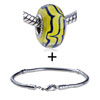 Blue Cardiogram Pattern Bracelet Combination