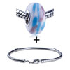  Baby  Blue And Pink Stripes  Bracelet  Combination