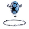 Pale  Blue  Spot Dotted Bracelet Combination