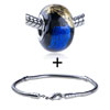 Bright Blue And Golden Speckle Bracelet Combination