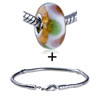 Sunny  Yellow   Red   Green  And Whtie Cloud Translucent Bracelet  ... 