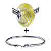 Yellow Parallel Lines Translucent Bracelet Combination