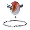 White And Red Rainbow  Bracelet  Combination