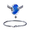 Blue Inner Screw Pattern Translucent Bracelet Combination