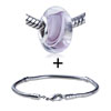 Grey Violet Inner Pattern Translucent Bracelet Combination