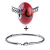 Black Letter C Polymer Clay  Beads   Bracelet  Combination