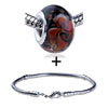 Red Spiral Flowers Bracelet Combination