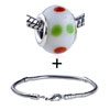 Vivid Red And Green Dots Bracelet Combination