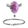 Pink And Purple Trapezium Polymer Clay Beads Bracelet  ... 