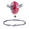 Red Zebras Polymer Clay  Beads   Bracelet  Combination
