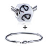 Brown Texture Letter E  Bracelet  Combination