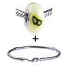 Black Letter B Polymer Clay  Beads   Bracelet  Combination