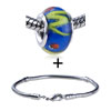 Yellow  Letter   W  Translucent Bracelet Combination