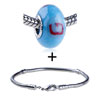 Red Letter G Polymer Clay  Beads   Bracelet  Combination