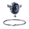 White Spiral Swirl And Dots Bracelet Combination