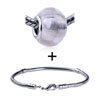 White Speckle Translucent  Bracelet  Combination