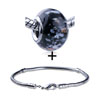 White And  Metal  Speckles Bracelet Combination