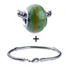 Tan And Brown Striped Bracelet Combination