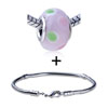 Green And Pink Dots Translucent  Bracelet  Combination