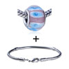  Blue  Stripes Translucent Bracelet Combination  ... 