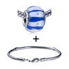 White Stripes Translucent Bracelet Combination