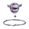 White Stripe Translucent  Bracelet  Combination