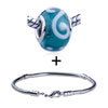 White Texture Spiral Translucent Bracelet Combination