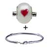 Pink Romantic  Heart   Bracelet  Combination