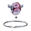  Pink  Bubble Flower Translucent  Bracelet  Combination