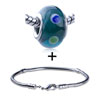 Blue  And Green Texture Dots Translucent Bracelet Combination