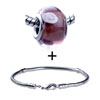  Pink   Round  Flower Translucent Bracelet Combination