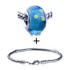 Yellow Texture Dots  Blue  Translucent Bracelet Combination