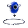 Black And White Dots  Blue  Bracelet Combination