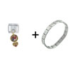  Mom  Twin Hearts Italian Charm Bracelet